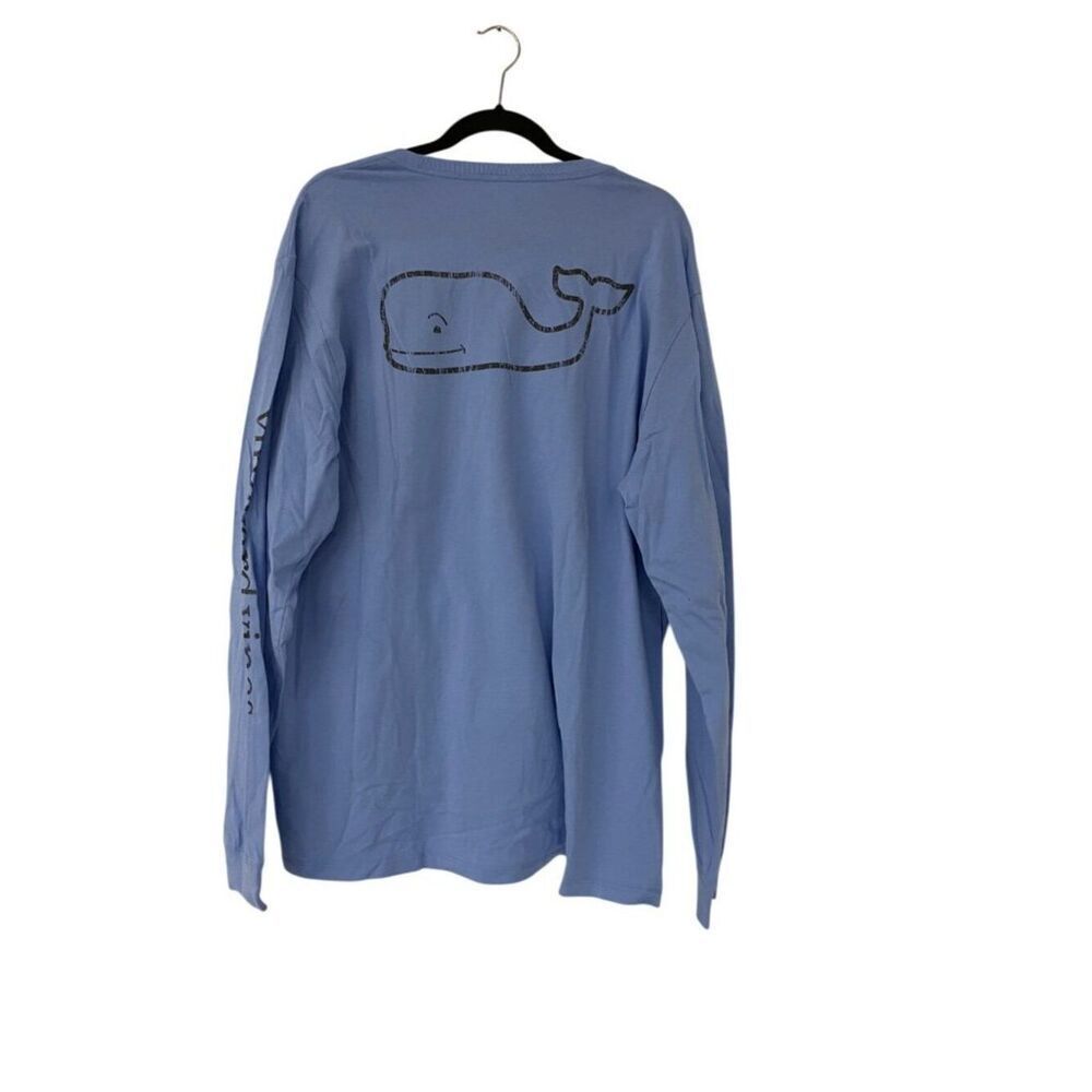 Vineyard Vines Mens T-shirt XL Blue Graphic Tee Vintage Whale Long Sleeve NWT